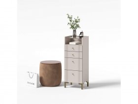 Комод 4 ящика КМ2 Одетта (дуб эндгрей/меланж) в Утянке - utyanka.mebel-nsk.ru | фото