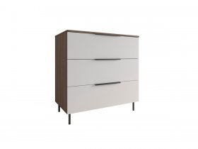 Комод 900 Роза (орех франклин карамельный/бежевый скин) в Утянке - utyanka.mebel-nsk.ru | фото