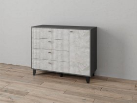 Комод «Катрин-13» (графит/мальта) в Утянке - utyanka.mebel-nsk.ru | фото