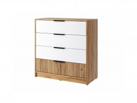 Комод КМ-001 Ивис (дуб крафт золотой/белый) в Утянке - utyanka.mebel-nsk.ru | фото
