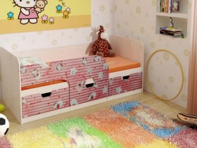 Кровать детская с ящиками 1,86 Минима Hello Kitty в Утянке - utyanka.mebel-nsk.ru | фото