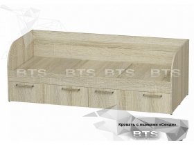 Кровать детская Сенди КР-01 (BTS) в Утянке - utyanka.mebel-nsk.ru | фото