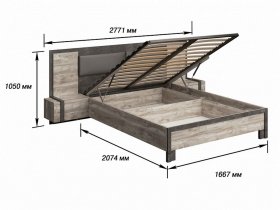 Кровать двуспальная 1,6м с под.мех. Клео в Утянке - utyanka.mebel-nsk.ru | фото