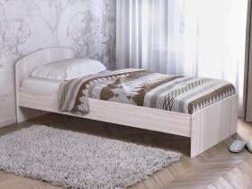 Кровать односпальная 80 с низкой спинкой (ясень шимо светлый) в Утянке - utyanka.mebel-nsk.ru | фото