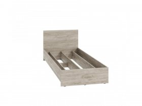 Кровать односпальная КР-080 Ронда (дуб крафт серый) в Утянке - utyanka.mebel-nsk.ru | фото
