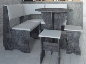Кухонный уголок Лотос  (цемент темный к/з White) в Утянке - utyanka.mebel-nsk.ru | фото