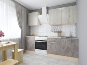 Модульная кухня Йота (пикард/цемент) в Утянке - utyanka.mebel-nsk.ru | фото
