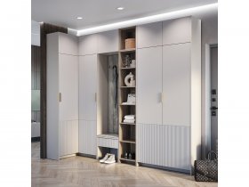 Модульная прихожая Пандора (кашемир/MF03) в Утянке - utyanka.mebel-nsk.ru | фото