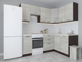 Модульная угловая кухня 1,4м*2,1м Лада (пикард) в Утянке - utyanka.mebel-nsk.ru | фото