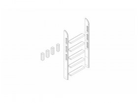 Пакет №10 Прямая лестница и опоры для двухъярусной кровати Соня в Утянке - utyanka.mebel-nsk.ru | фото