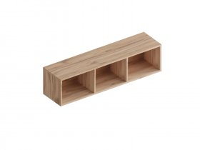 Полка настенная открытая Сицилия (дуб альпийский/тефия) в Утянке - utyanka.mebel-nsk.ru | фото