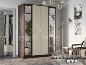 Шкаф четырехстворчатый Фиеста NEW (BTS) в Утянке - utyanka.mebel-nsk.ru | фото