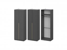 Шкаф ШК-75 Эккервуд (графит) в Утянке - utyanka.mebel-nsk.ru | фото