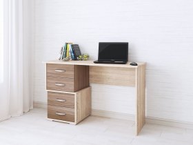 Стол письменный Сити-2 (ясень шимо темный/дуб сонома) в Утянке - utyanka.mebel-nsk.ru | фото