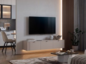 Тумба 2 Рич (кашемир/фрапучино матовый/черный) в Утянке - utyanka.mebel-nsk.ru | фото