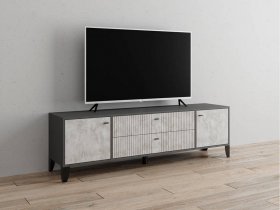 Тумба под ТВ Парус-10 (графит/мальта) в Утянке - utyanka.mebel-nsk.ru | фото