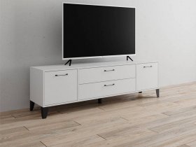 Тумба под ТВ Парус-13 (белый) в Утянке - utyanka.mebel-nsk.ru | фото